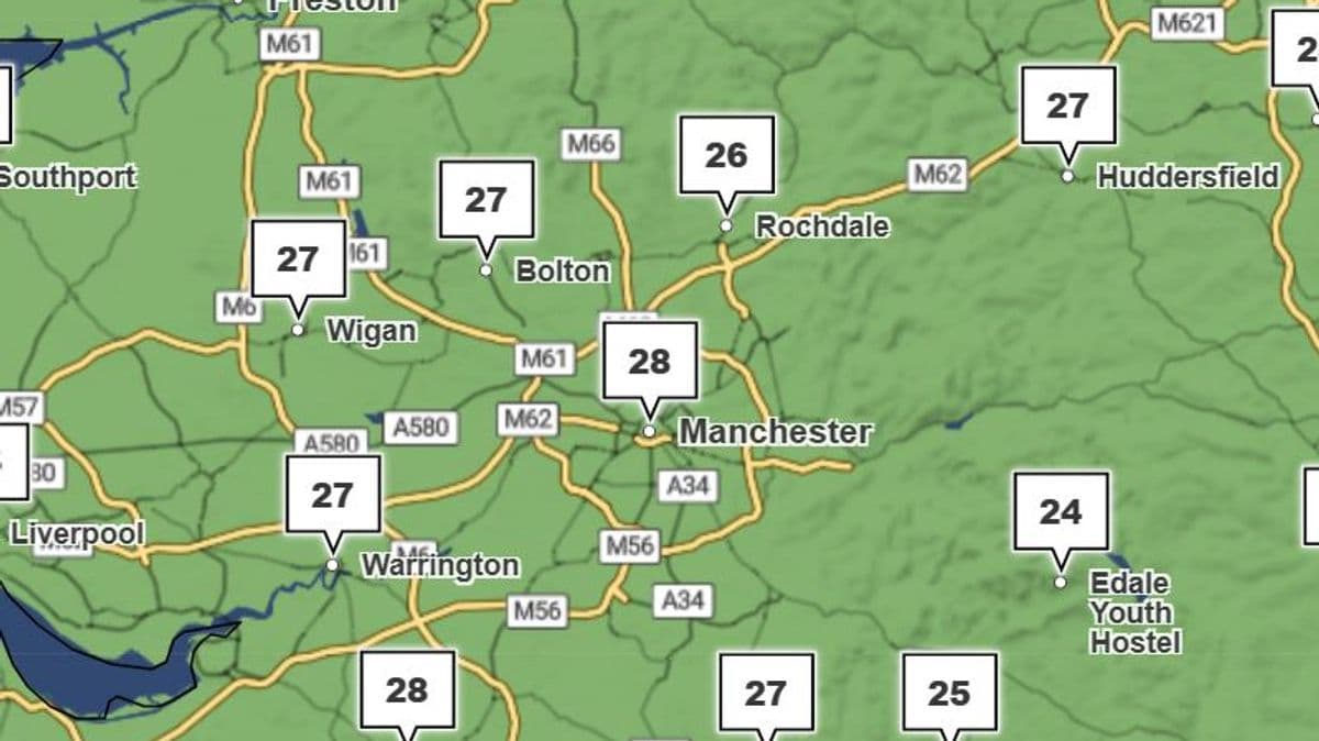 Greater Manchester Forecast to Hit 28C in Upcoming Heatwave