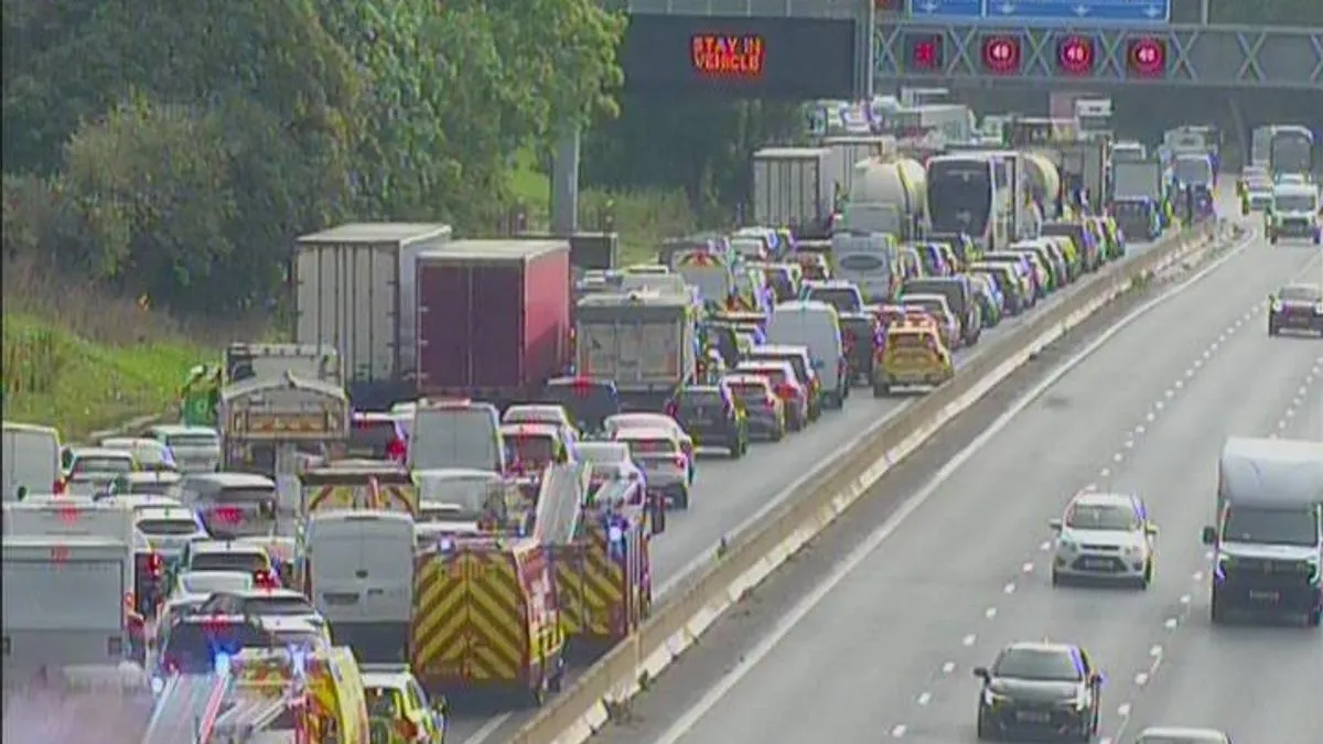 M56 eastbound reopens following five-vehicle collision near Manchester Airport