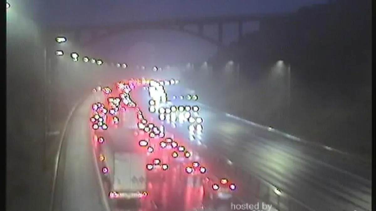 All lanes reopen on M62 following multi-vehicle collision near Denshaw