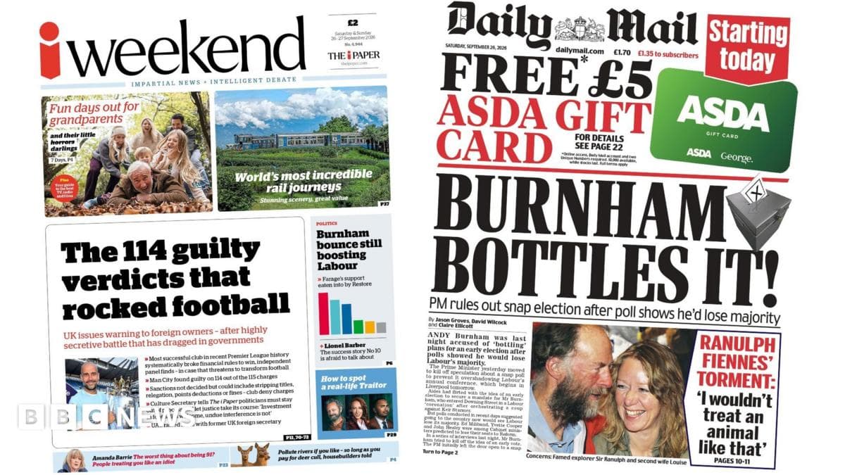 Manchester City financial breach verdict dominates national front pages
